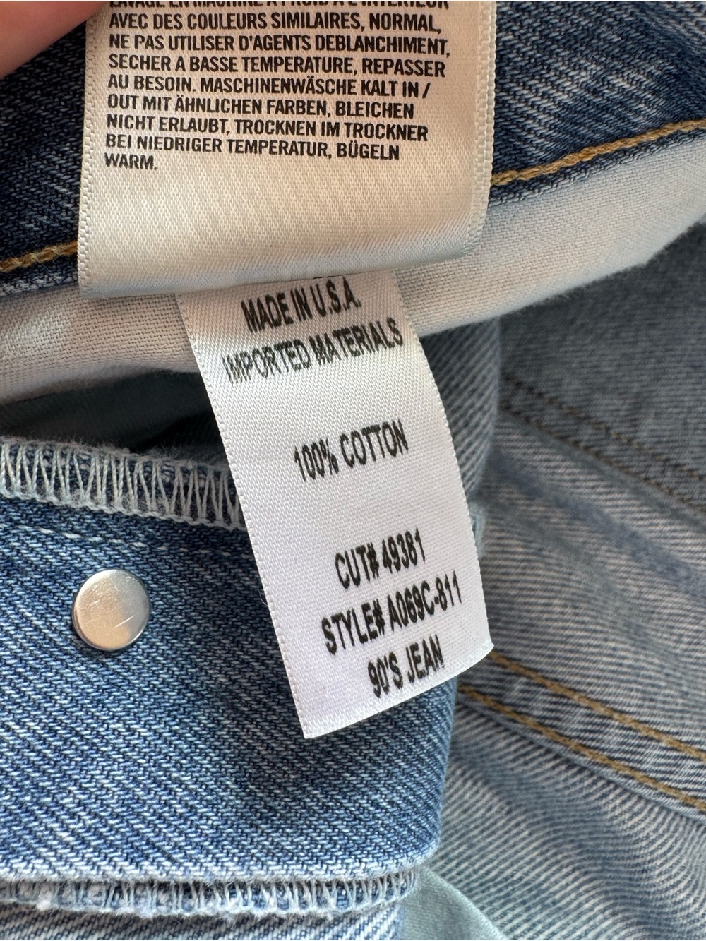 AGOLDE 90s Jeans Ripped Light Wash - Picture 11 of 12